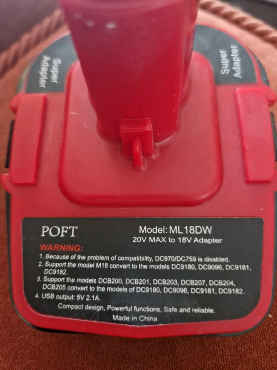 Dewalt 18v adaptor - Image 2