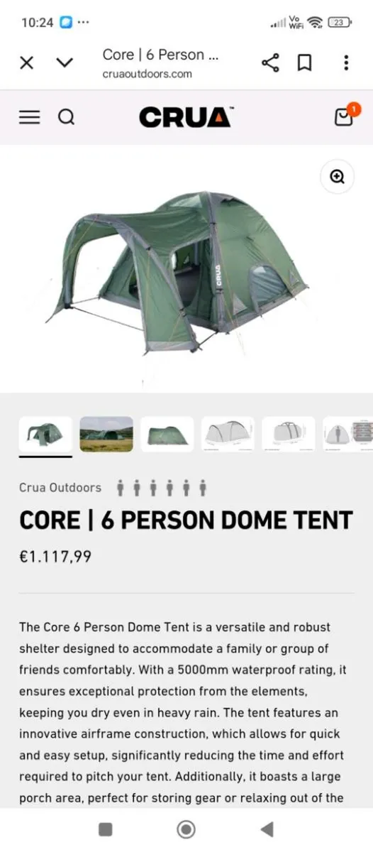 Crua Outdoors Tent - Image 1