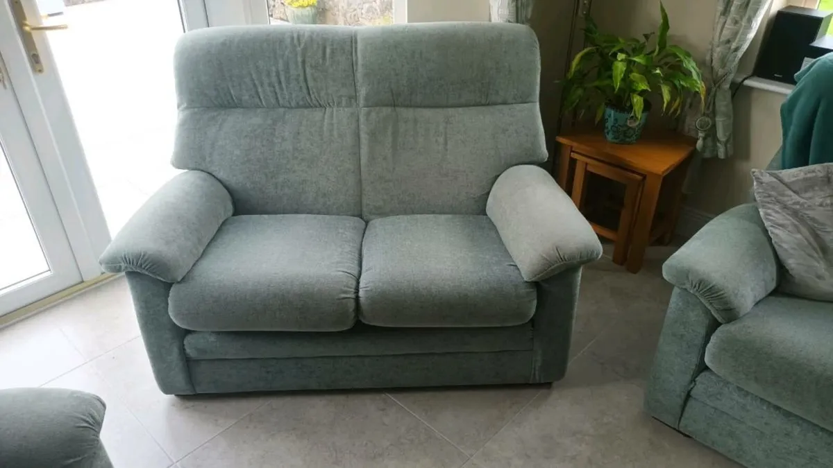 3 Identical 2 Seater fabric Sofas - Image 1