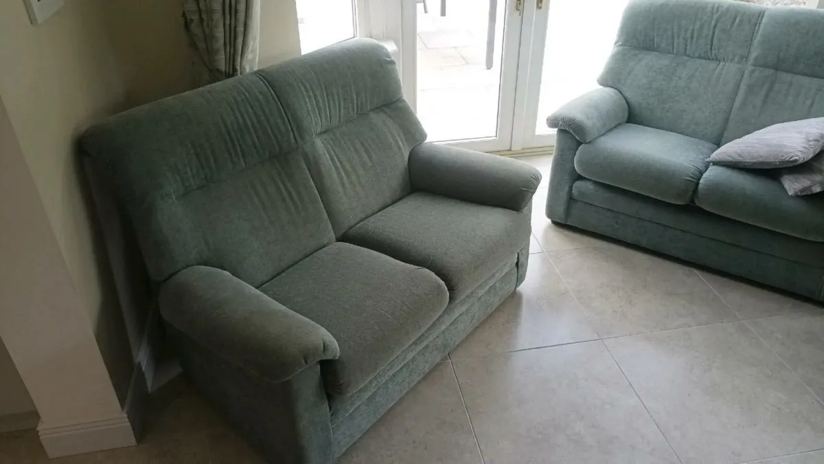 3 Identical 2 Seater fabric Sofas - Image 3
