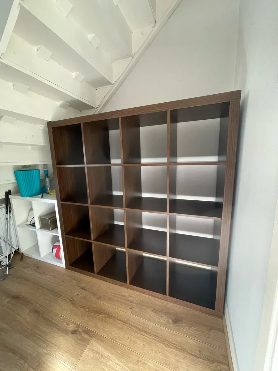 KALLAX Shelving unit, black-brown, 147x147cm - Image 2