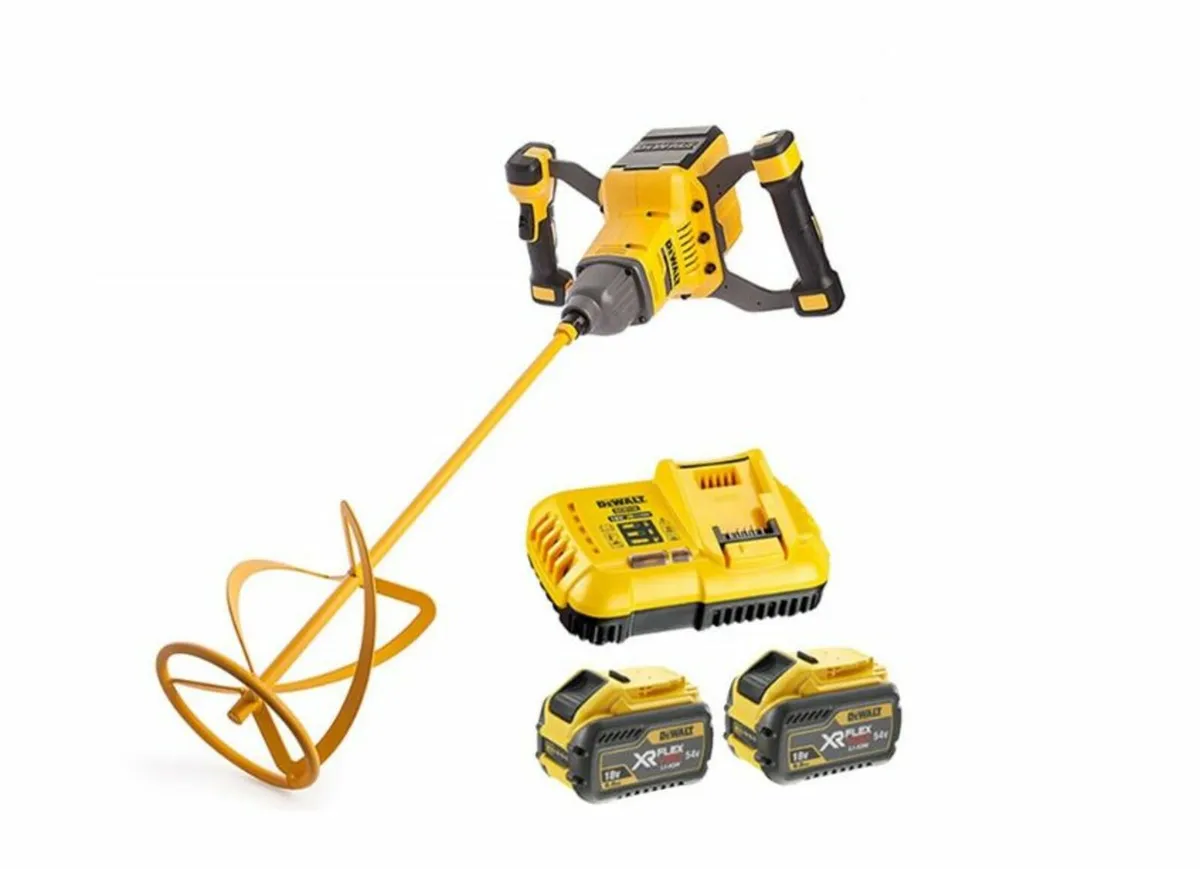 DeWalt DCD240X2 54v 2x9Ah XR Paddle Mixer Kit