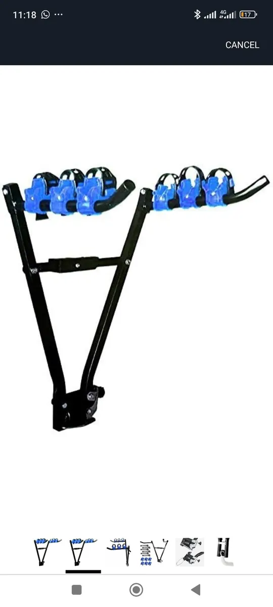towbar bike rack - 3 bikes - Image 1