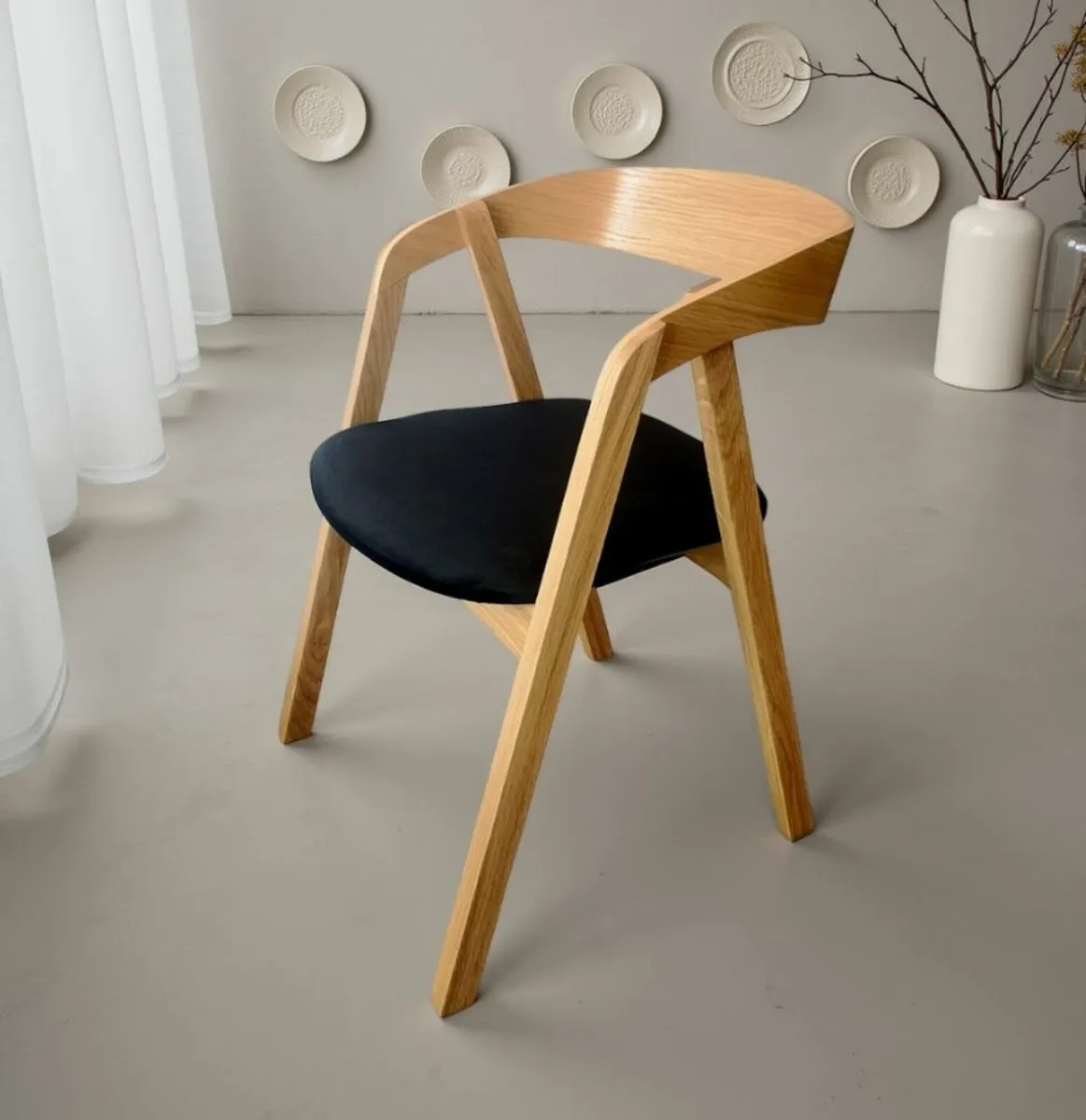 Helsinki Solid Beech or Oak Nordic Chairs - Image 2