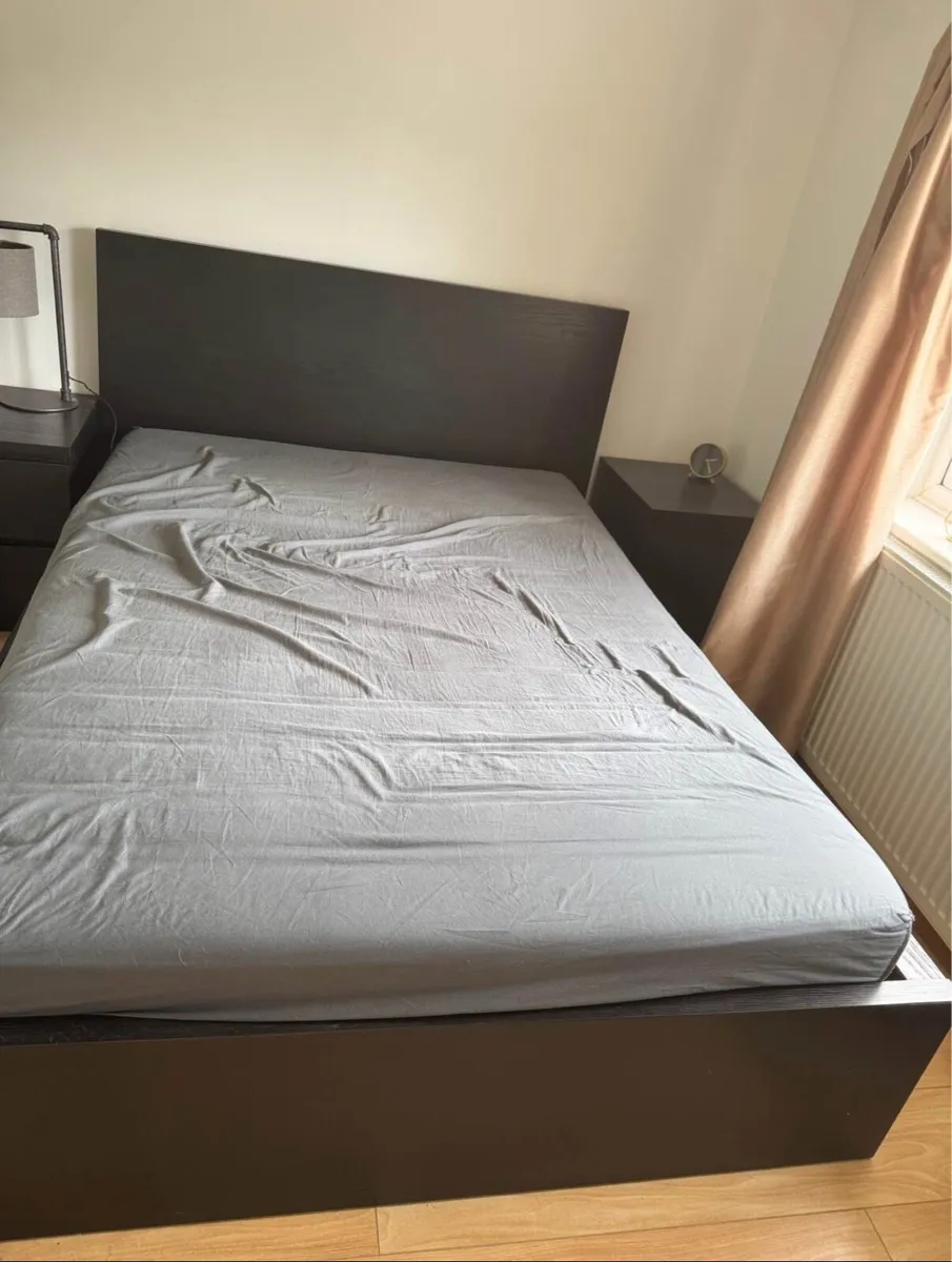 IKEA bedframe with mattress - Image 1