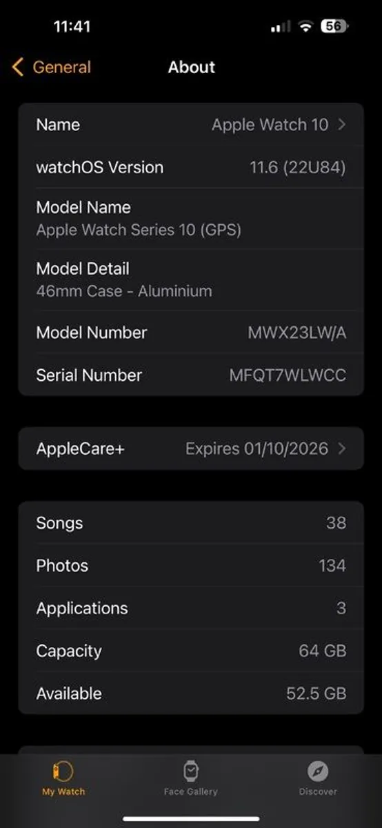 Apple Watch 10 46mm Rose Gold with Apple Care until October 2026 - Image 3