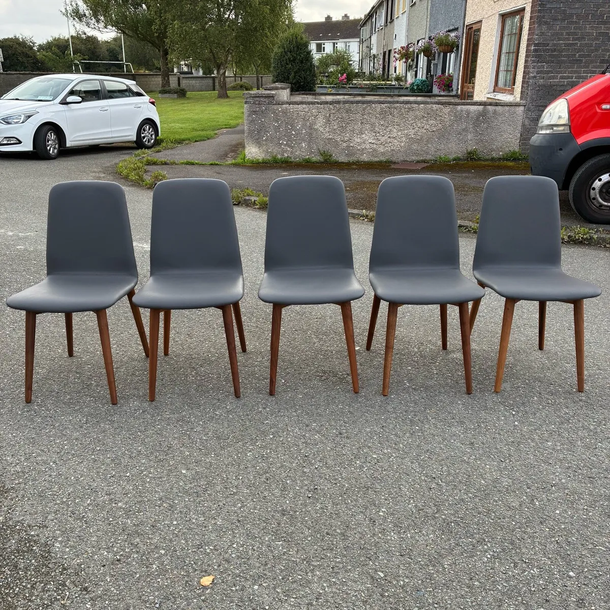 4 -5 New kitchen SKOVBY Chairs Real Leather - Image 1