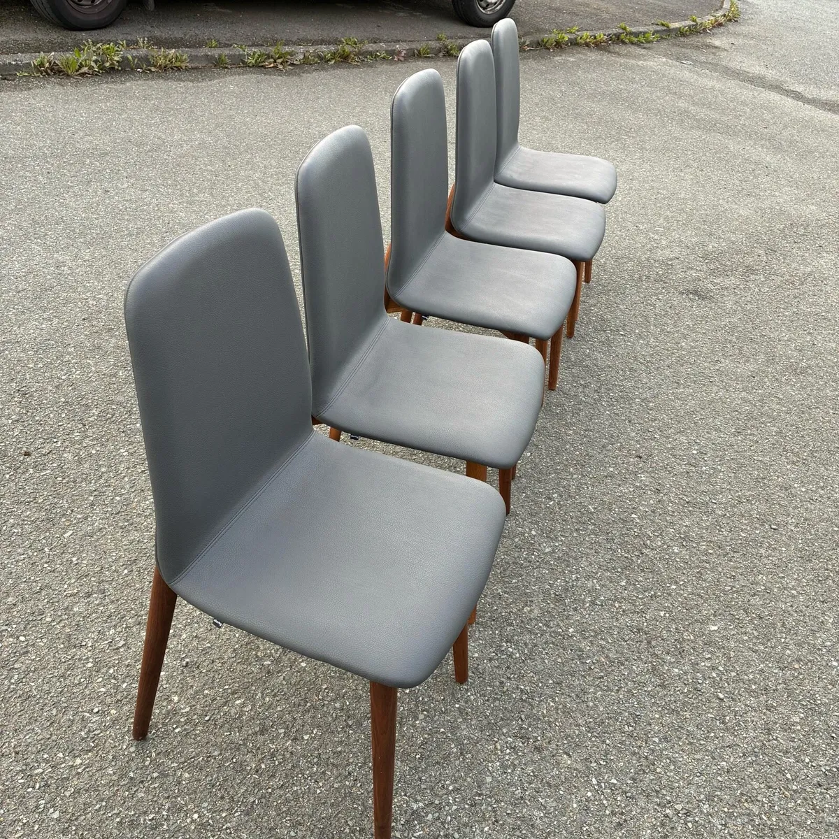4 -5 New kitchen SKOVBY Chairs Real Leather - Image 2