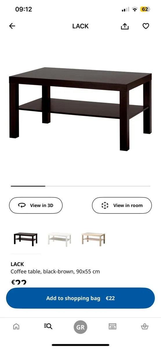 LACK - Coffee table, Black-brown (90x55 cm) - Image 4