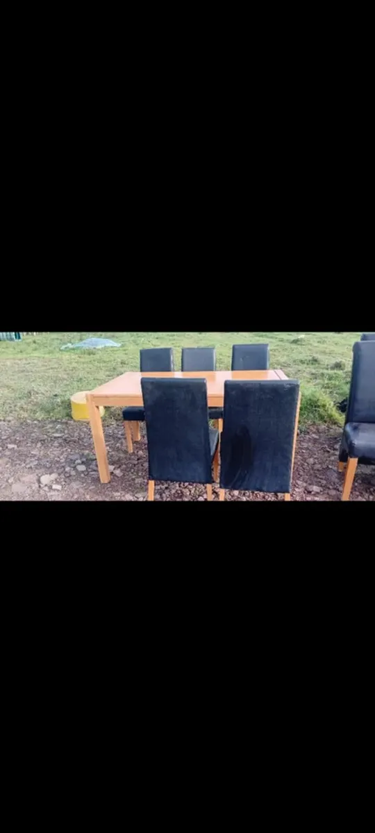 Solid table leather chair - Image 2