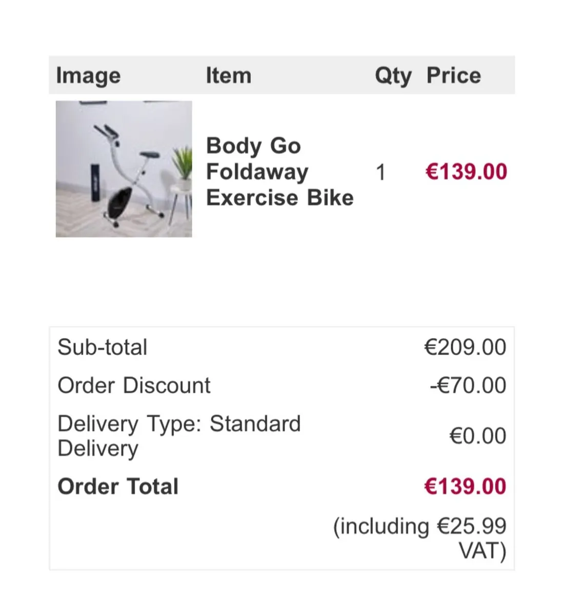 Exercise bike