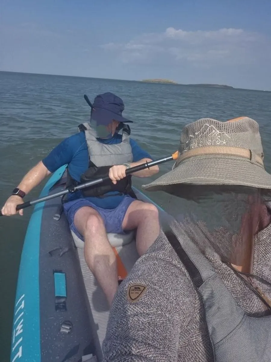 Kayak, paddles, life vests x2, pump - Image 3