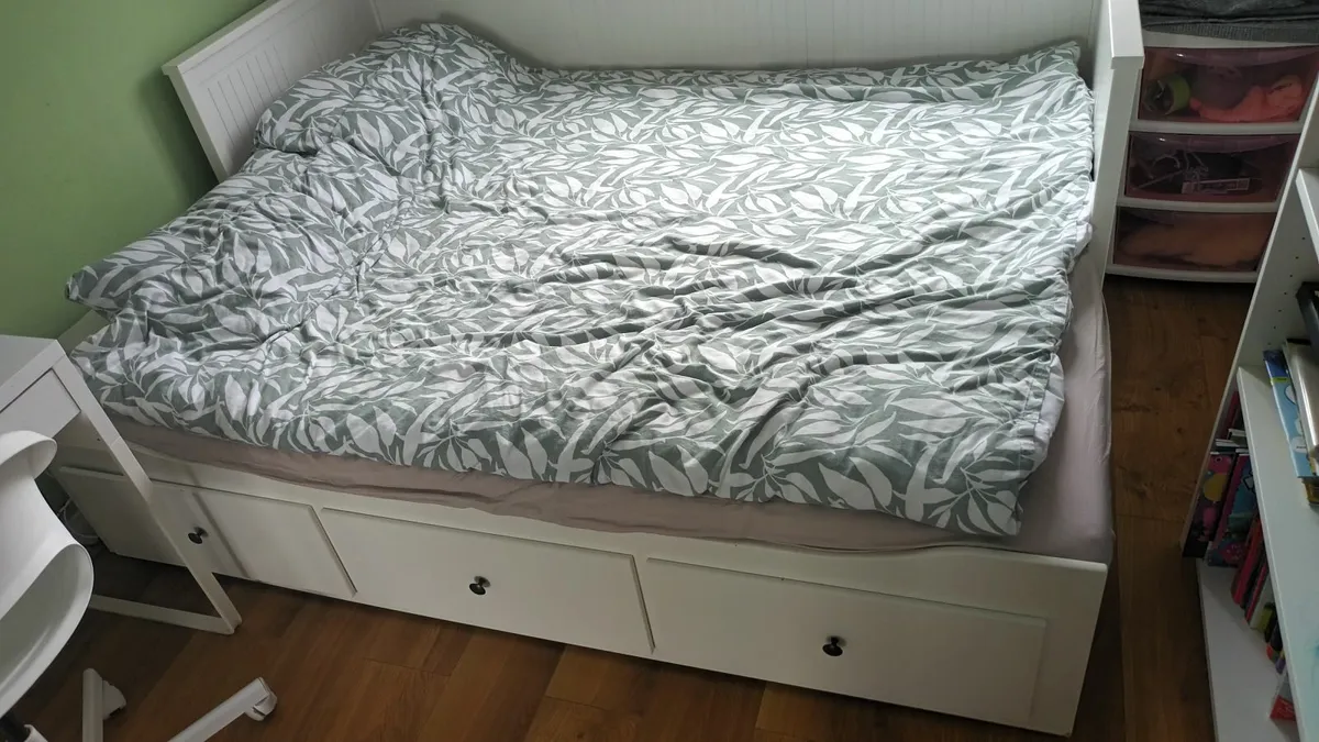 IKEA HEMNES Day-Bed with 3 Drawers + 2 Mattresses - Image 2