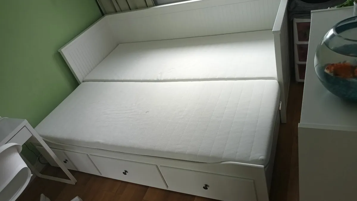 IKEA HEMNES Day-Bed with 3 Drawers + 2 Mattresses - Image 4