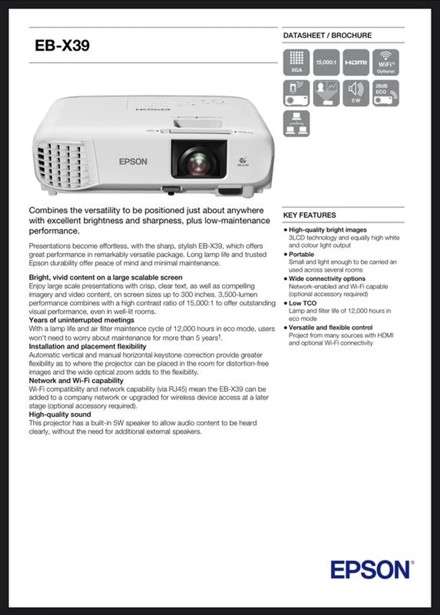 Epson Full HD Projector - Image 3