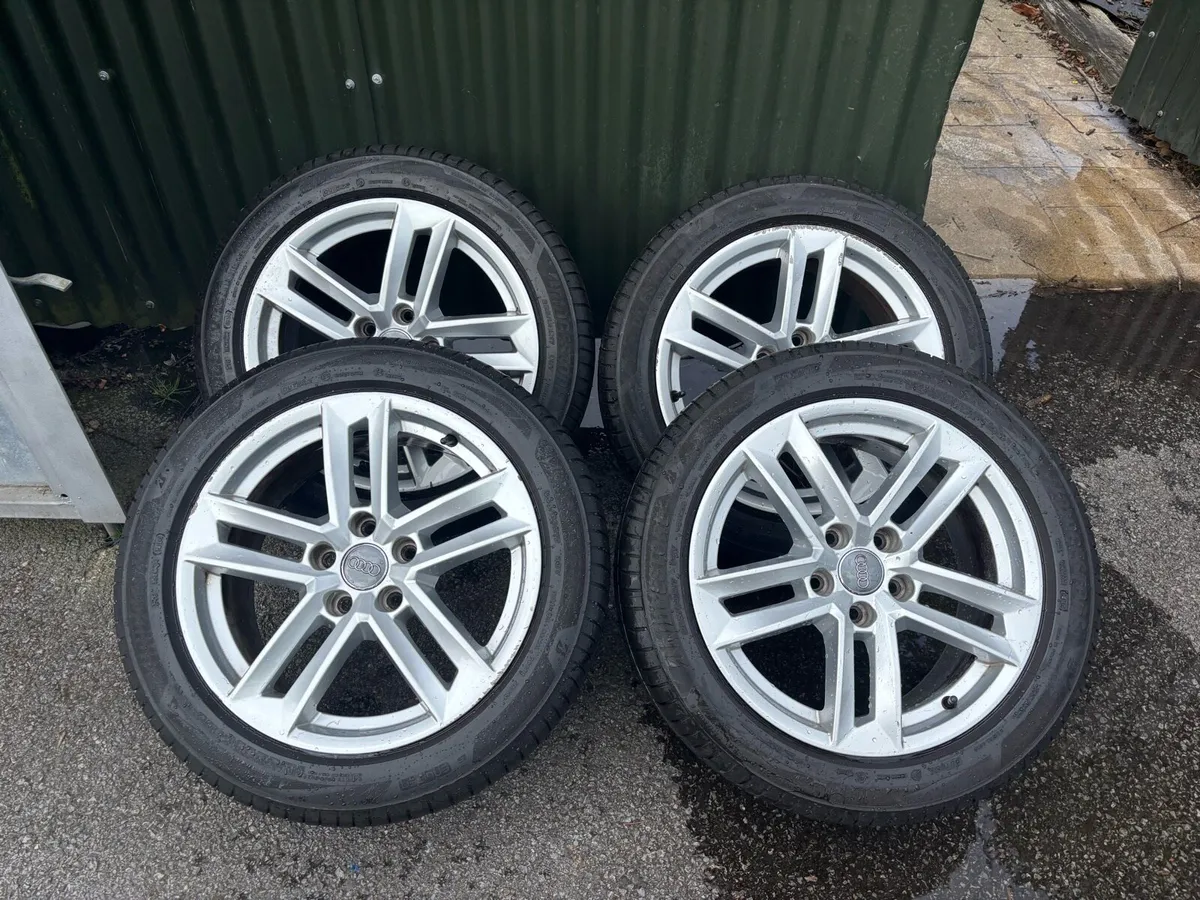 17 Inch Genuine Audi Alloys With Good Tyres - Image 1
