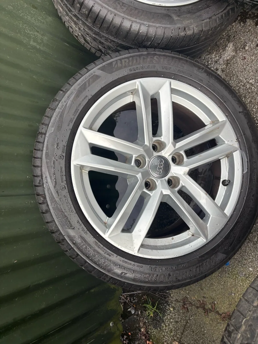 17 Inch Genuine Audi Alloys With Good Tyres - Image 4