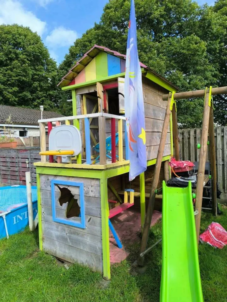 Kids Playhouse with balcony and swing BARGAIN - Image 4
