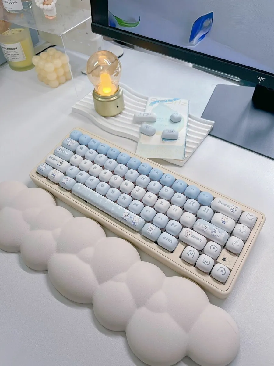 143 keys Blue Kitten Keycaps PBT MOG profile - Image 1