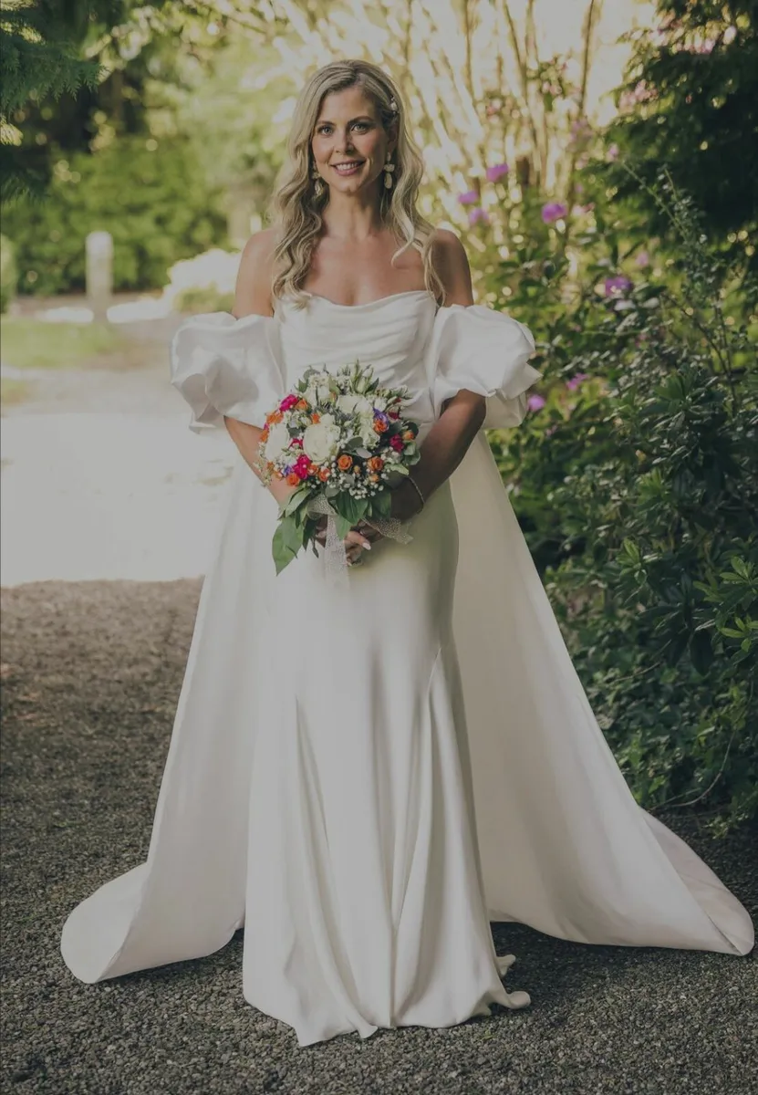 Jenny Yoo Magnolia dress with Jewel Cape - Image 2