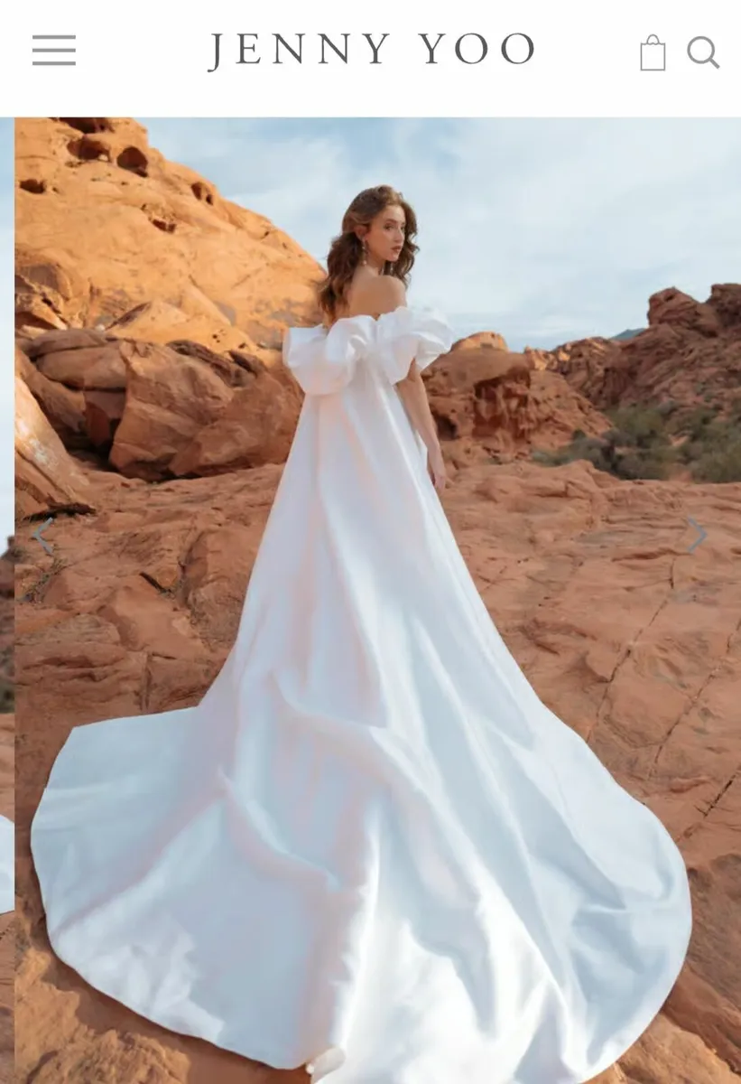 Jenny Yoo Magnolia dress with Jewel Cape - Image 3
