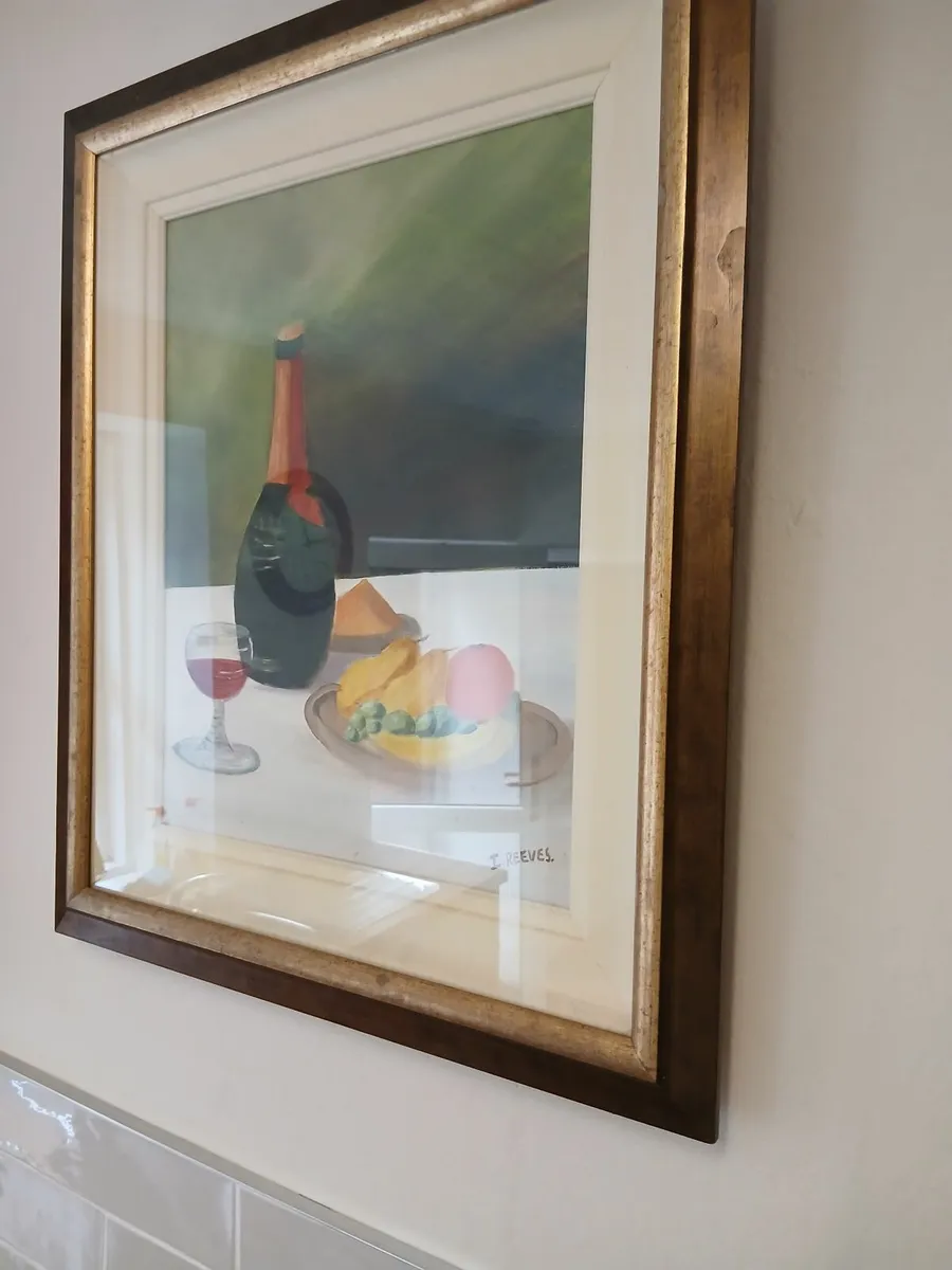 Large still life watercolouror/oil signed i reeves - Image 2