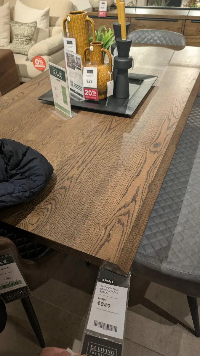 Wooden EZ living Dining table with matching bench - Image 1