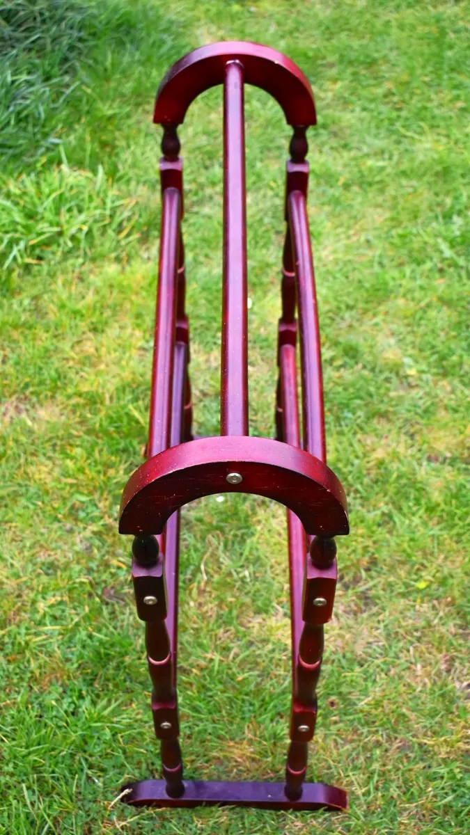 Vintage Walnut Towel Rail - Image 2
