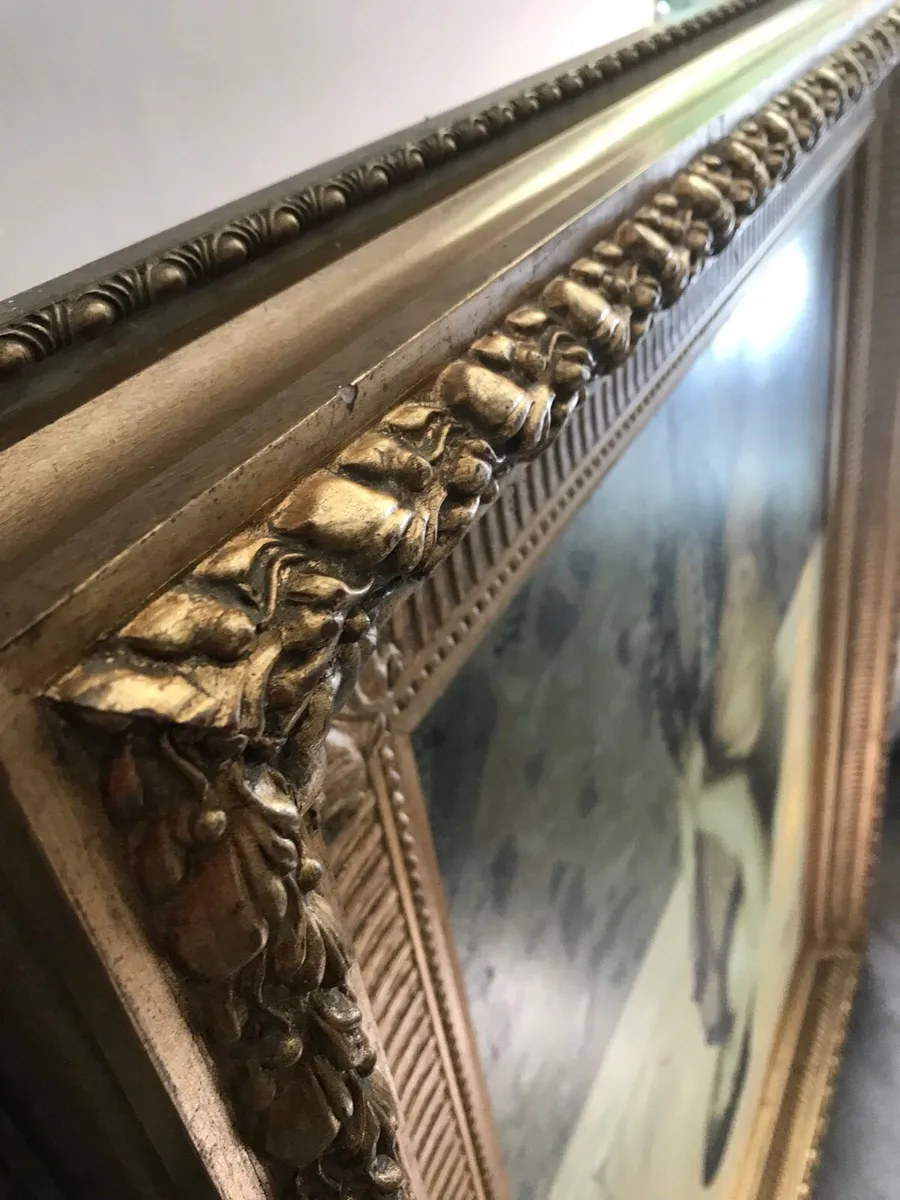 Very large antique picture frame and print - Image 2