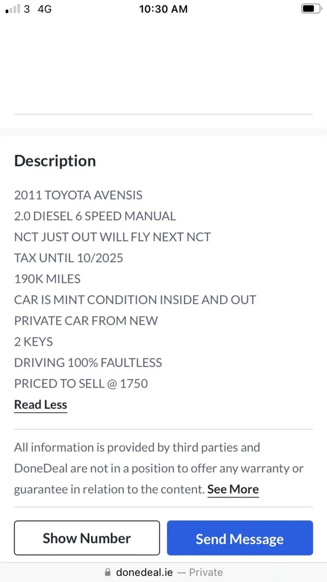 2011 Toyota avensis 2.0D4D - Image 2