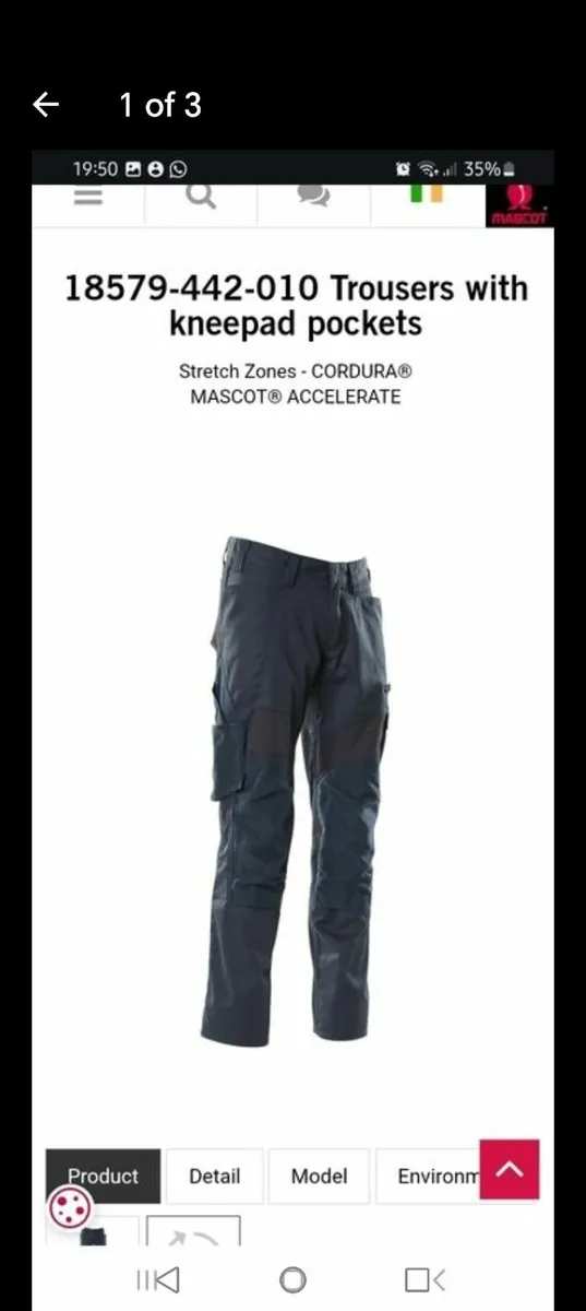 Cordura Mascot Accelerate Work Trousers - Image 3