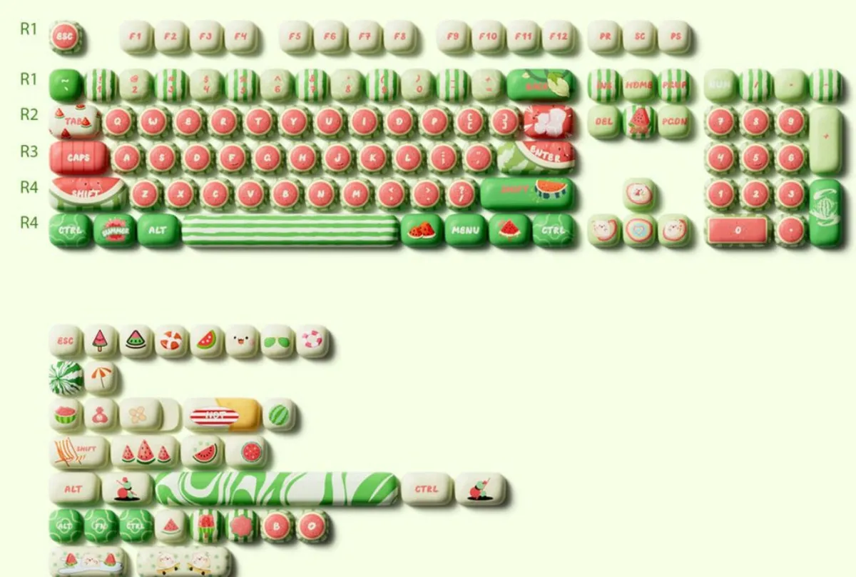 Akko Watermelon Keycap Set (138-key) - Image 3