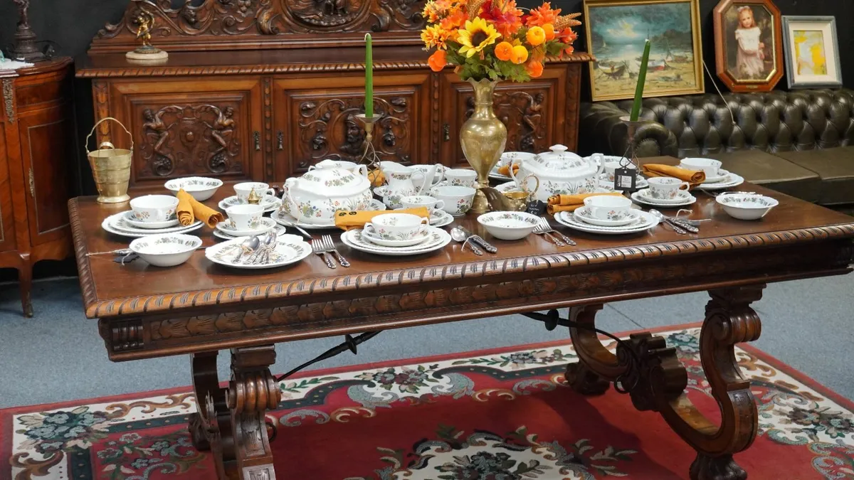 Adams Ironstone “Country Meadow” 57-Piece Dinnerwa - Image 1