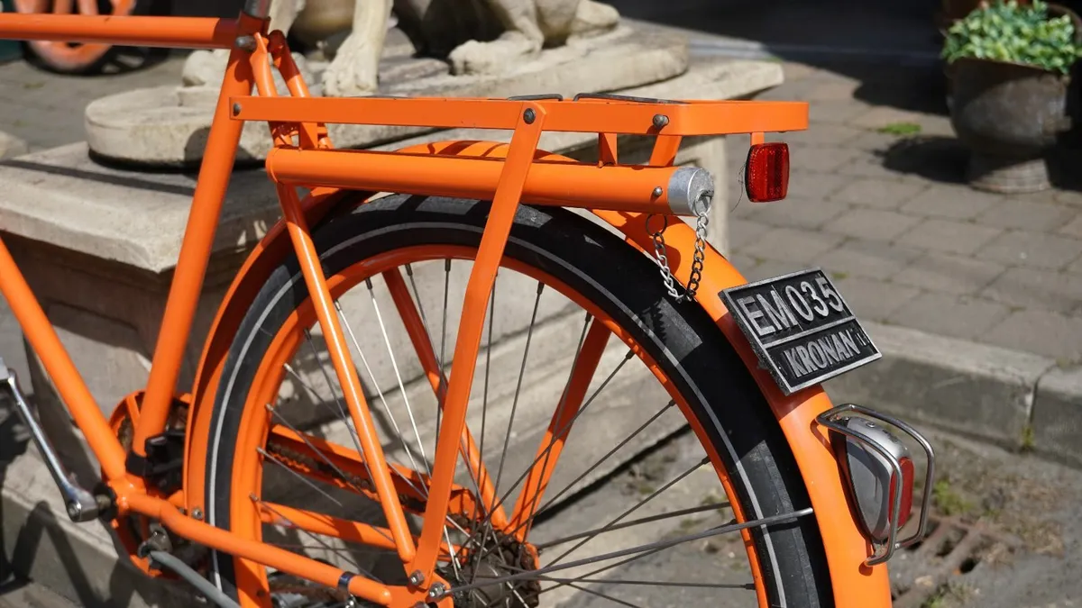 Vintage Orange Kronan Bicycle – Swedish Classic - Image 3