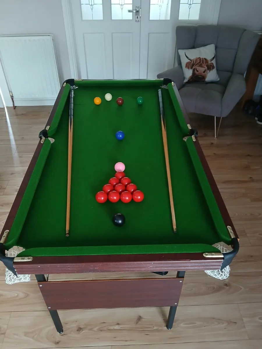 5 x 3 foot folding Snooker table - Image 1