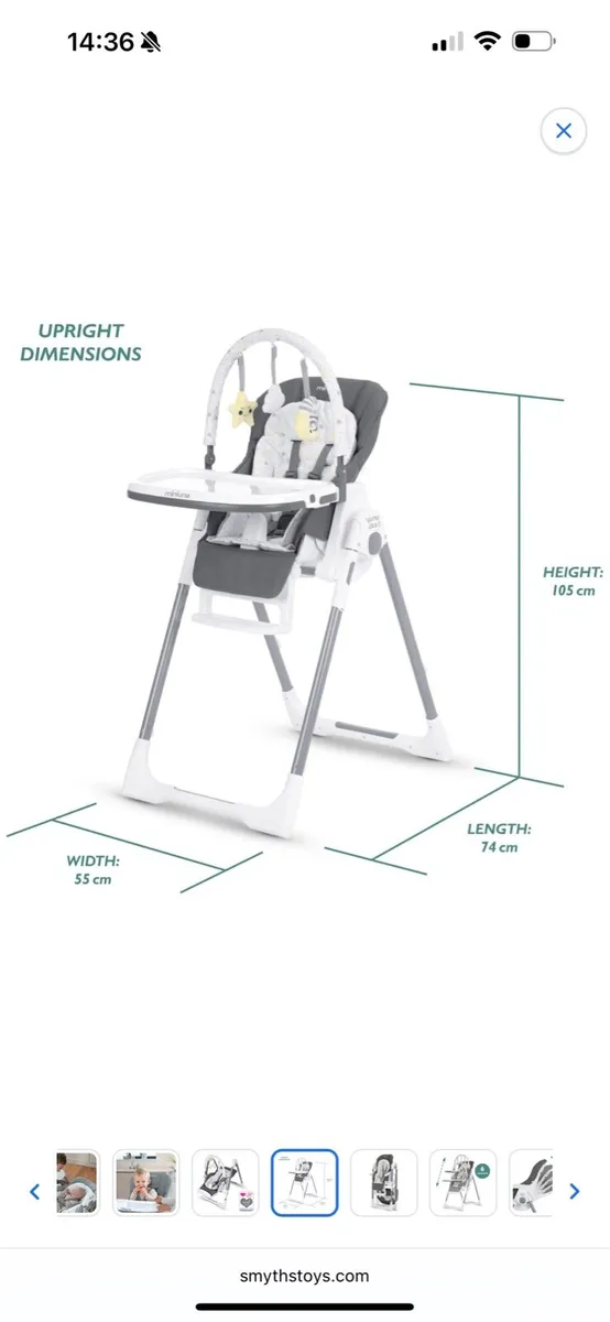 miniuno yumo plus2 2 in 1 high chair - Image 2