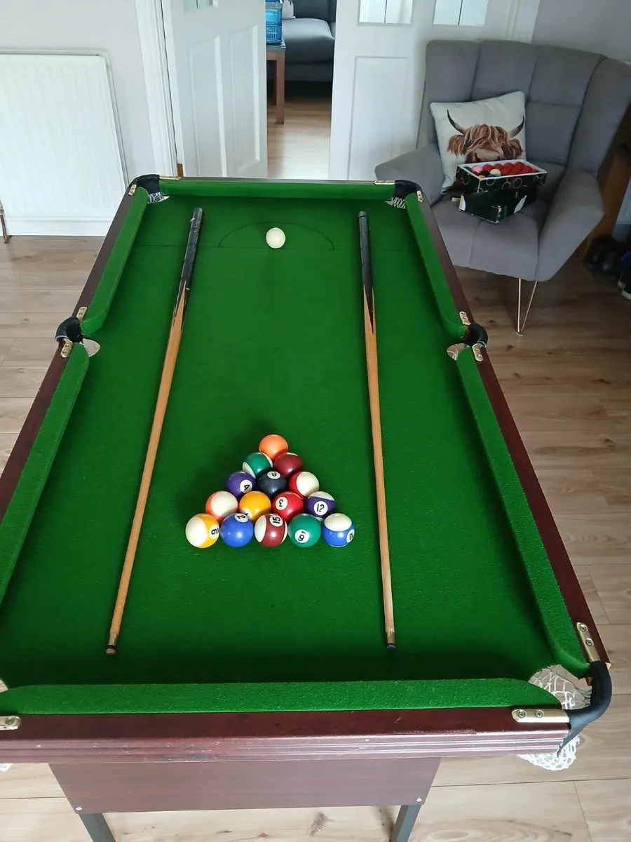 5 x 3 foot folding Snooker table - Image 3