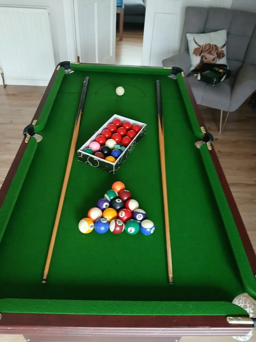 5 x 3 foot folding Snooker table - Image 4