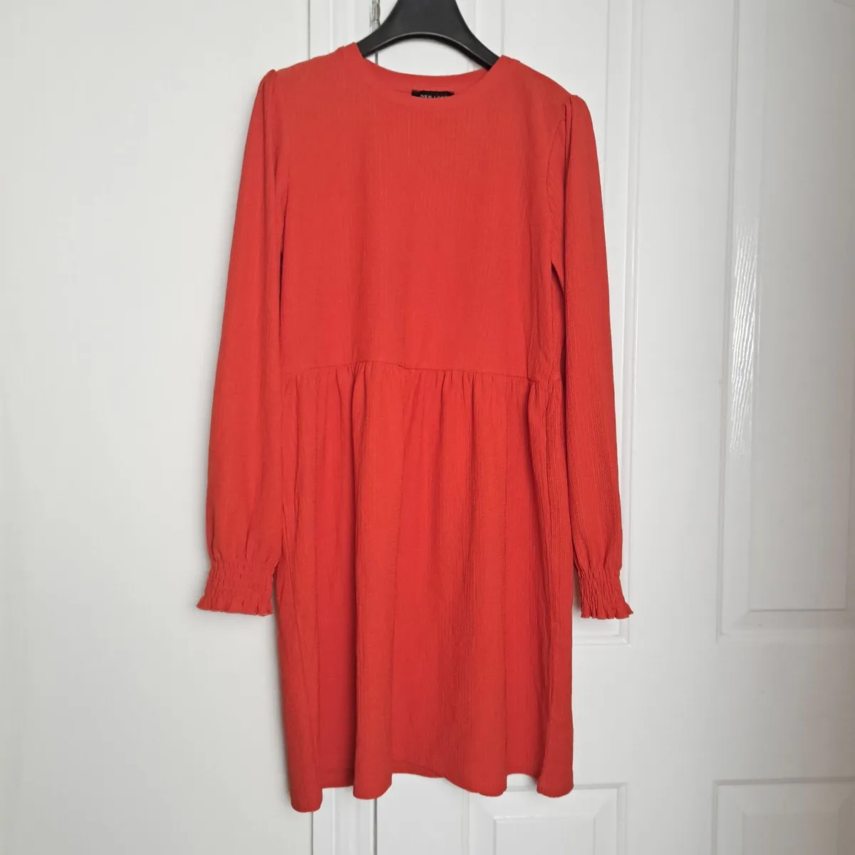 New Look Red Long Sleeve Mini Smock Dress 8UK/36EU - Image 1