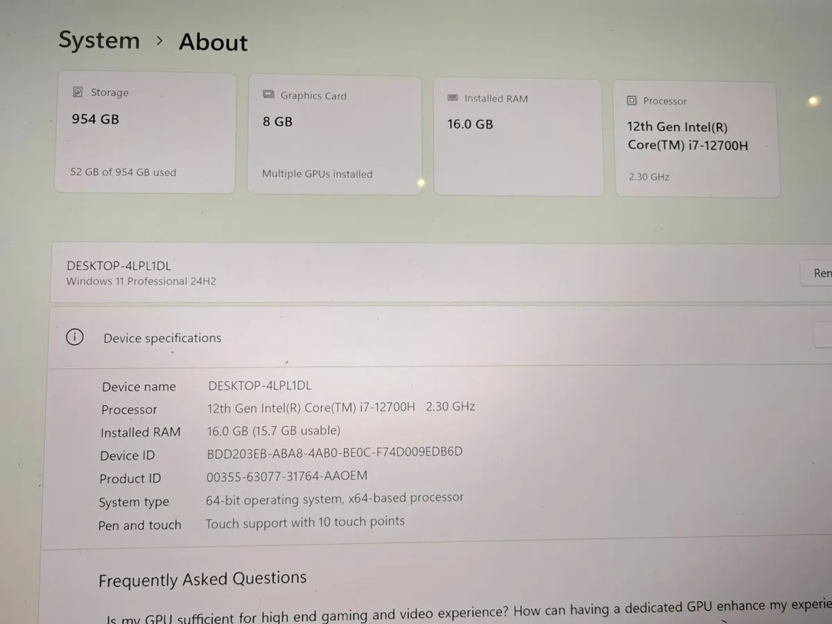 Dell Precision 5570 Laptop | INTEL i7  | 1TB | RTX - Image 2