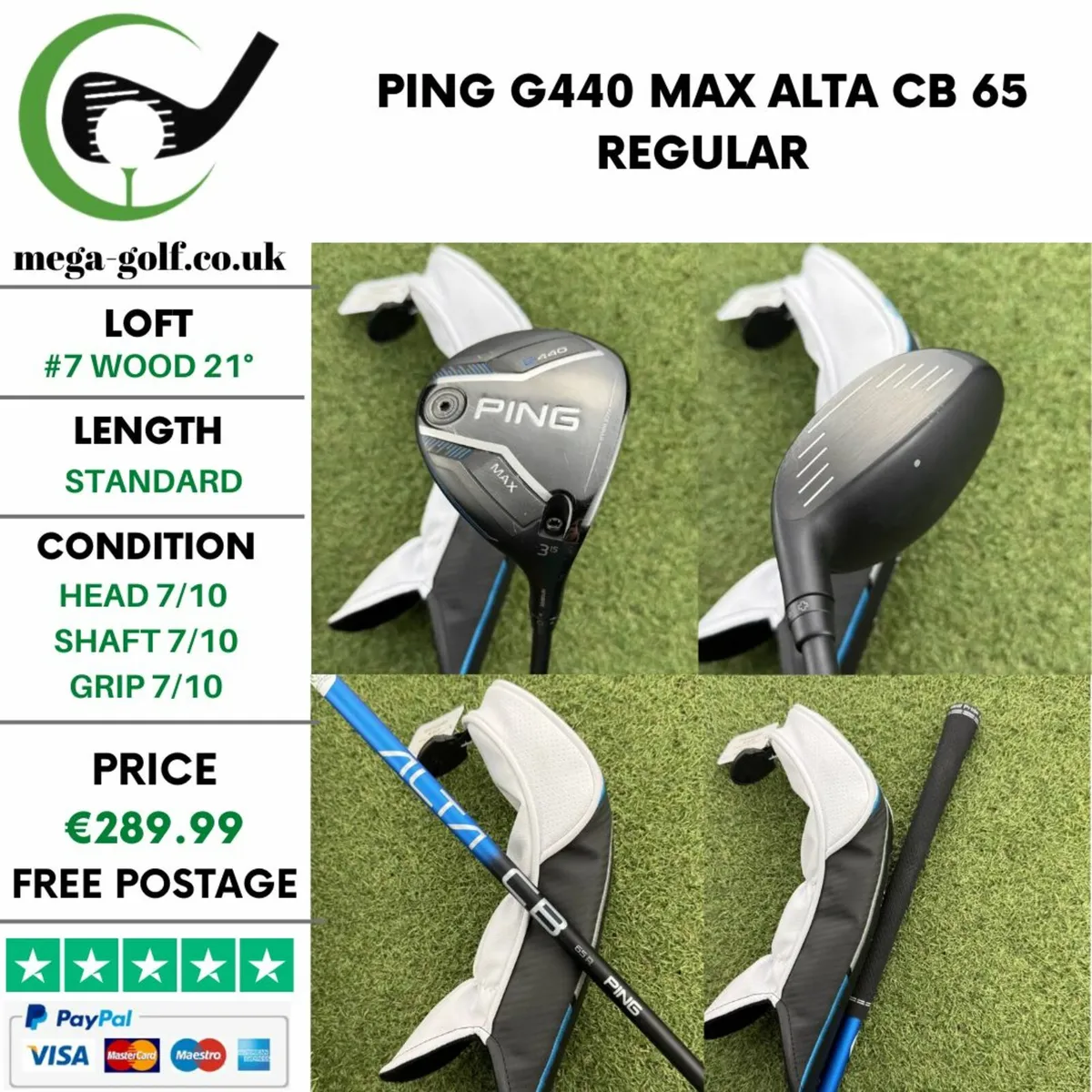 PING G440 MAX #7 WOOD 21° / ALTA CB 65 REGULAR - Image 1