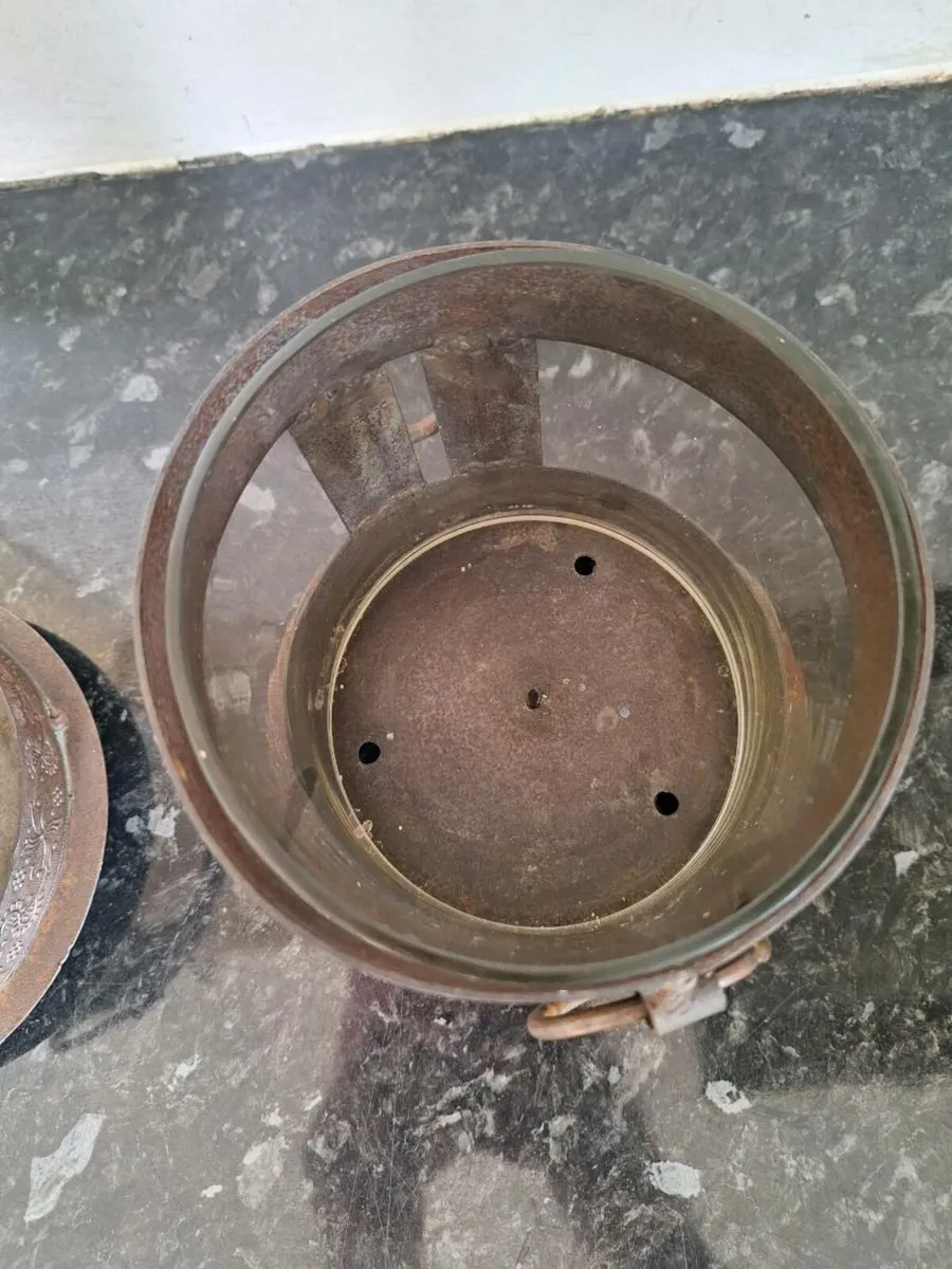 Two rustic pillar candleholders see dimensions - Image 2