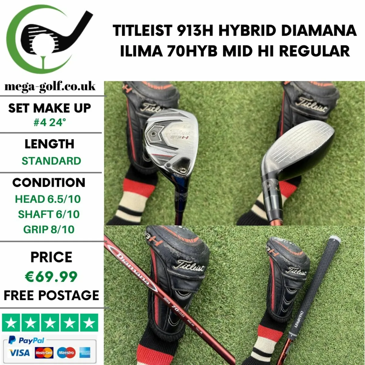 TITLEIST 913H HYBRID / #4 24° / REGULAR - Image 1
