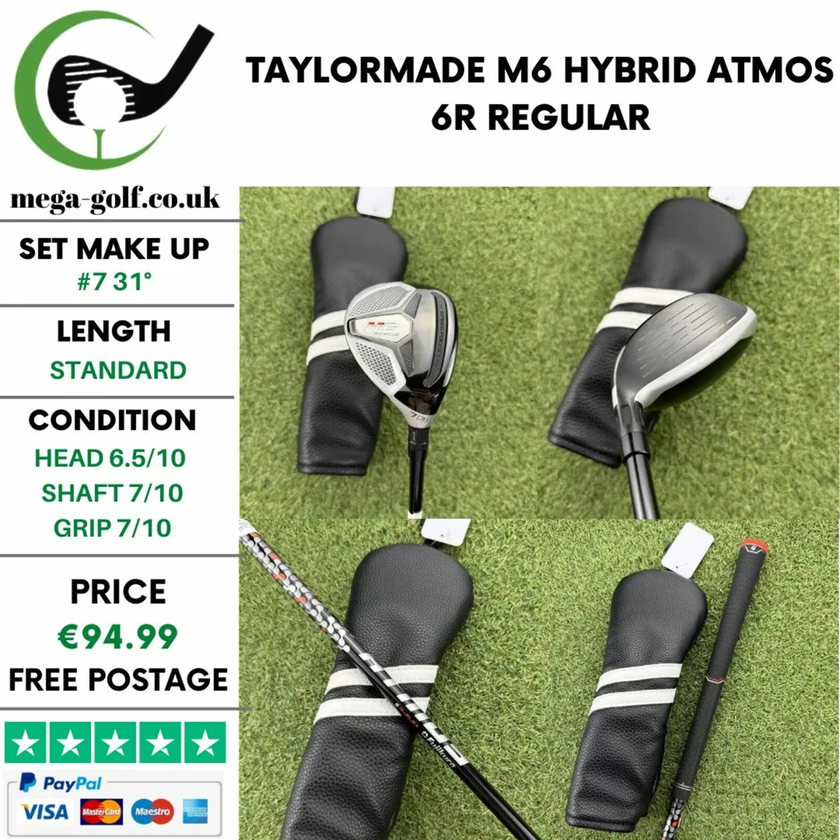 TAYLORMADE M6 HYBRID / #7 31° / ATMOS 6R REGULAR - Image 1