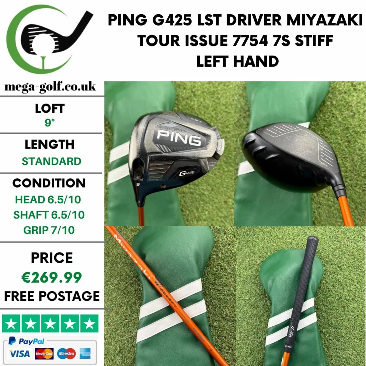 PING G425 LST DRIVER / 9° / STIFF / LEFT HAND - Image 1