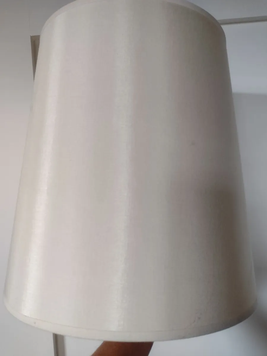 Tall silky cream lamp shade - Image 2