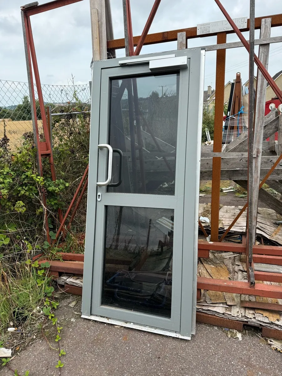 Used aluminium door and frame
