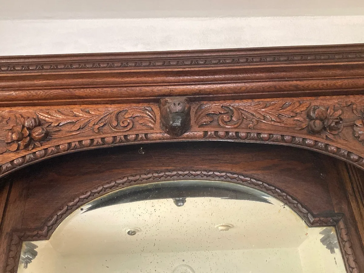 Large Hand Carved Wooden Sideboard - Image 3