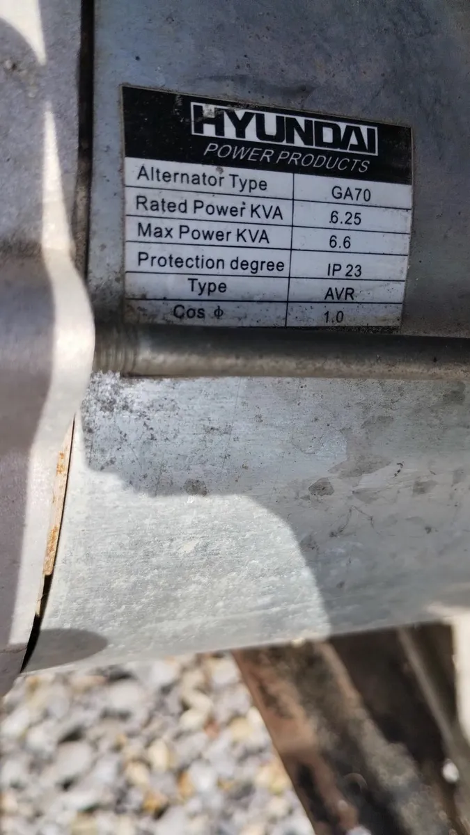 Hyundai 6.6KVA Generator - Image 4
