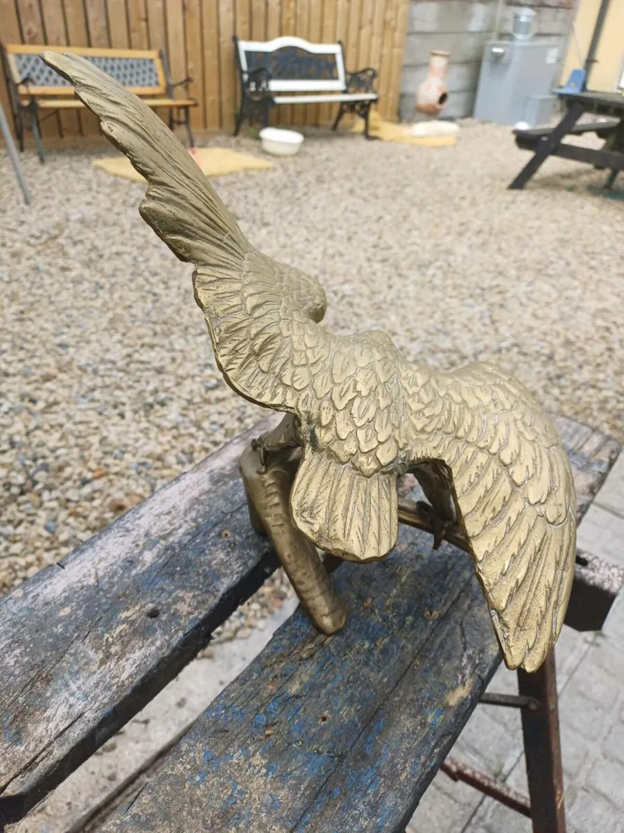Vintage Brass Eagle Figure - Image 3